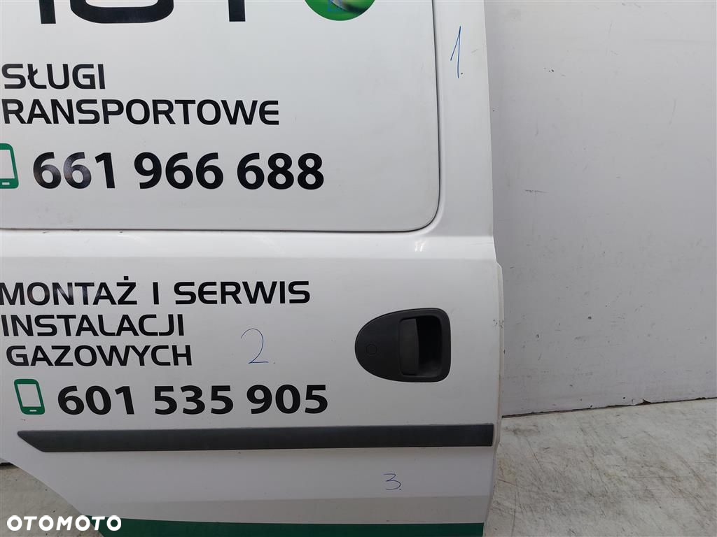 Drzwi przesuwane prawe ZAMEK Opel Combo C L:Z10U 2001-2011R BIAŁE - 10