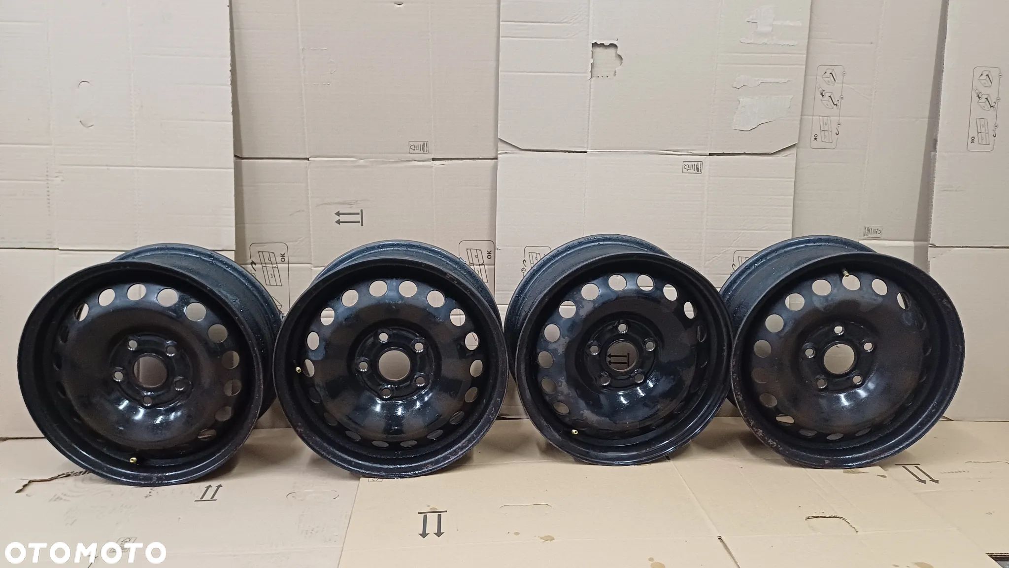 Vw Golf 5 v Skoda Octavia II Audi A3 8P Komplet felg stalowych 6.0Jx15 sr48 5x112 et47 - 1