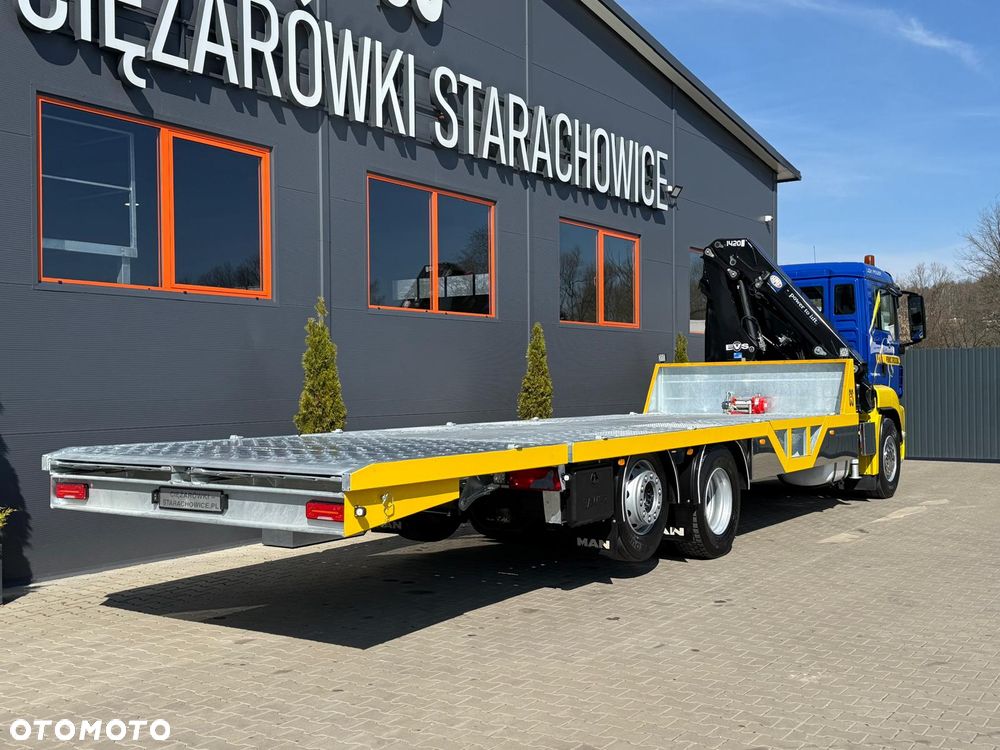 MAN TGS TGX 26.360 E5 laweta uniwersalna + Dźwig HDS HMF 1420 K2 / pomoc drogowa / kran krane dzwig hds żuraw - 14