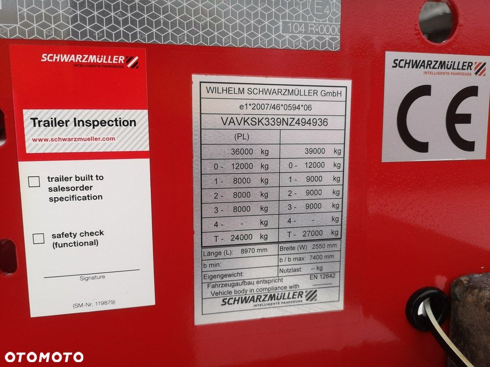 Schwarzmuller Wywrotka Stalowa 24m3 Oś Podnoszona SAF Waga 6000 kg! - 19