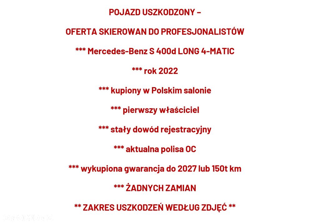Mercedes-Benz Klasa S 400 d 4-Matic L 9G-TRONIC - 2