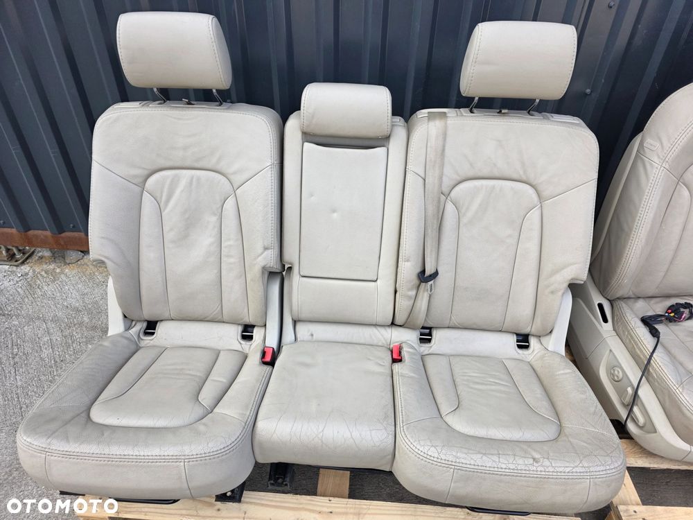 FOTEL FOTELE AUDI Q7 4L 7 OSÓB SKÓRA PODGRZEWANE MONITORY BOSE KOMPLET ! - 4