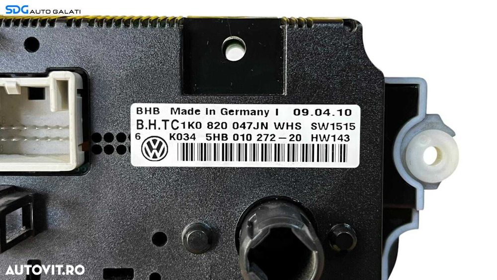 Panou Modul Unitate Comanda AC Aer Conditionat Clima Climatic Volkswagen Golf 5 Plus 2004 - 2008 Cod 1K0820047JN 5HB010272 [LC0589] - 6