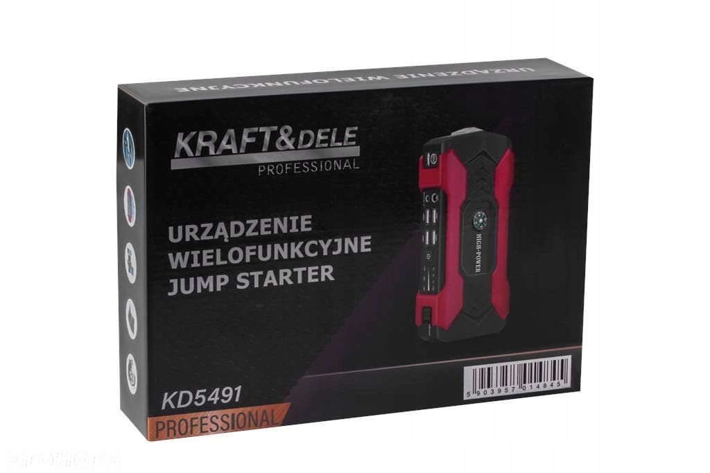 KraftDele URZĄDZENIE WIELOFUNKCYJNE/JUMP STARTER 800A POWERBANK KD5491 - 7