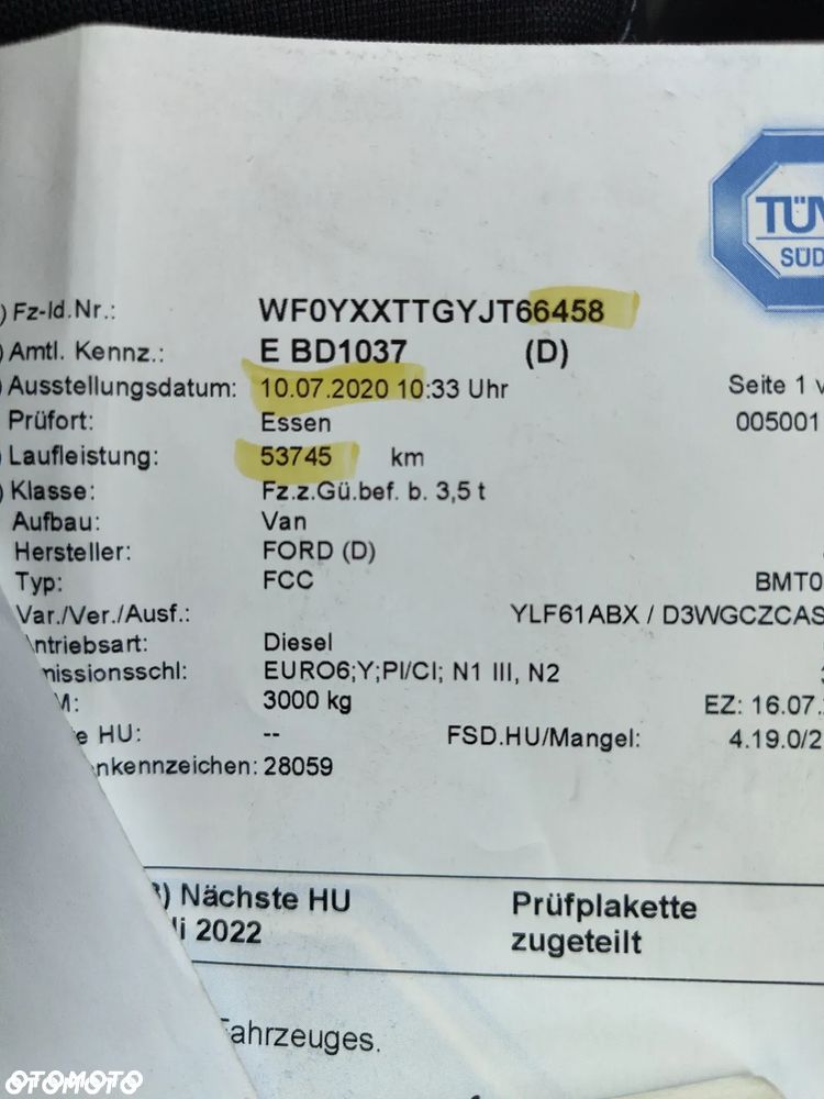 Ford Transit Custom Lift L2H1 2.0Tdci  2018r Klima Kamera Esp Euro 6 Pdc Przod Tyl Oryginalny  Led Tempomat Skórzana Kierownica Furgon Blaszak - 36