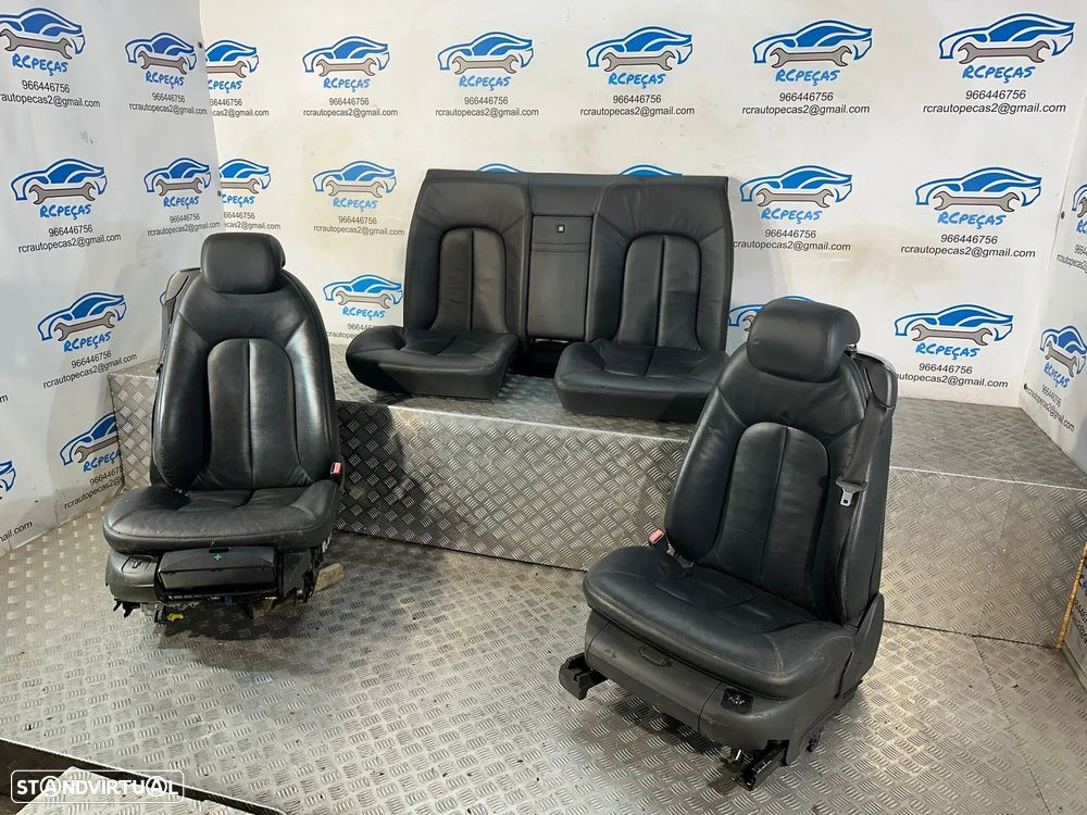 Conjunto Bancos Pele Frontais Frente Tras Traseiros Mercedes Benz CL W215 Eletricos - 3