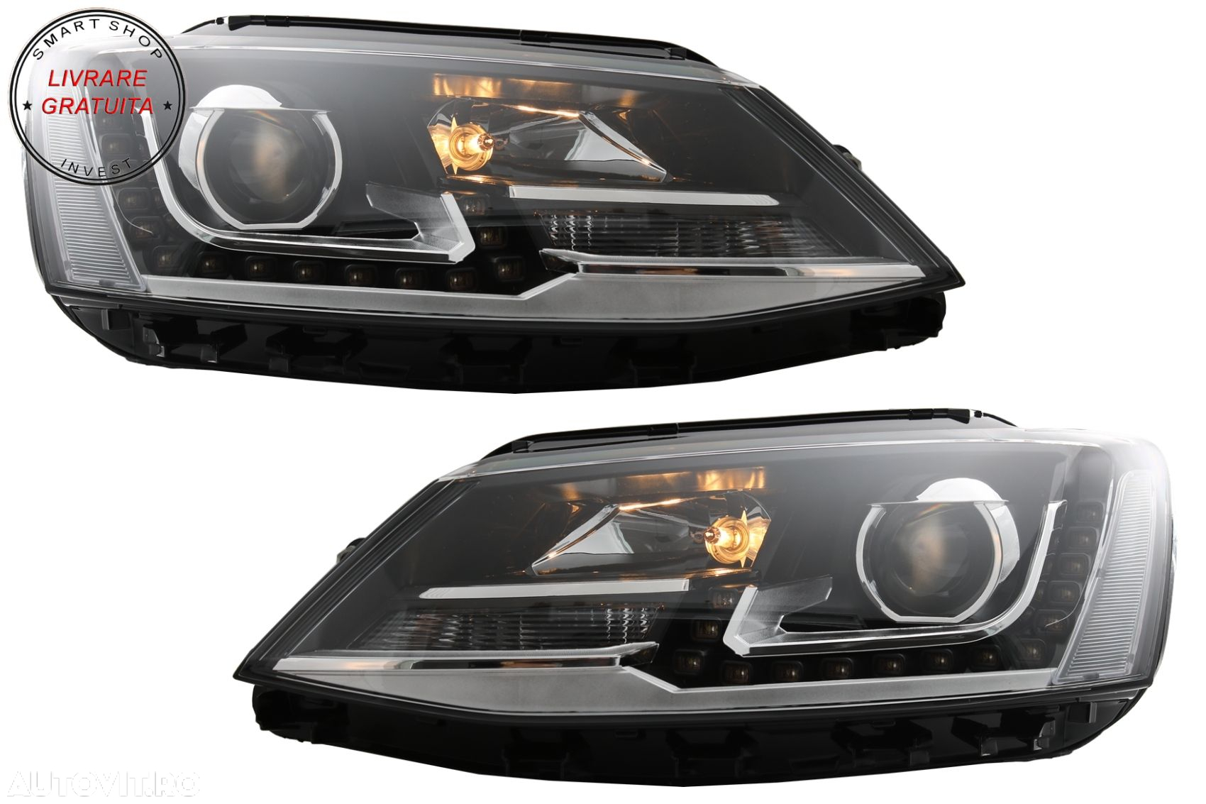 Faruri LED DRL VW Jetta Mk6 VI (2011-2017) GTI OE Design- livrare gratuita - 3