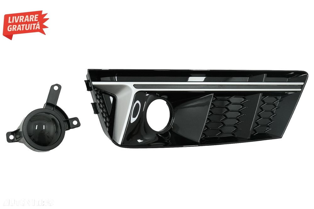 Grile Laterale Audi A4 B9 Sedan Avant (2016-2018) RS4 Design Silver Edition- livrare gratuita - 3