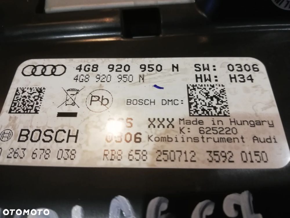 Audi A6 C7 licznik uk kompletny 4G8920950N - 5