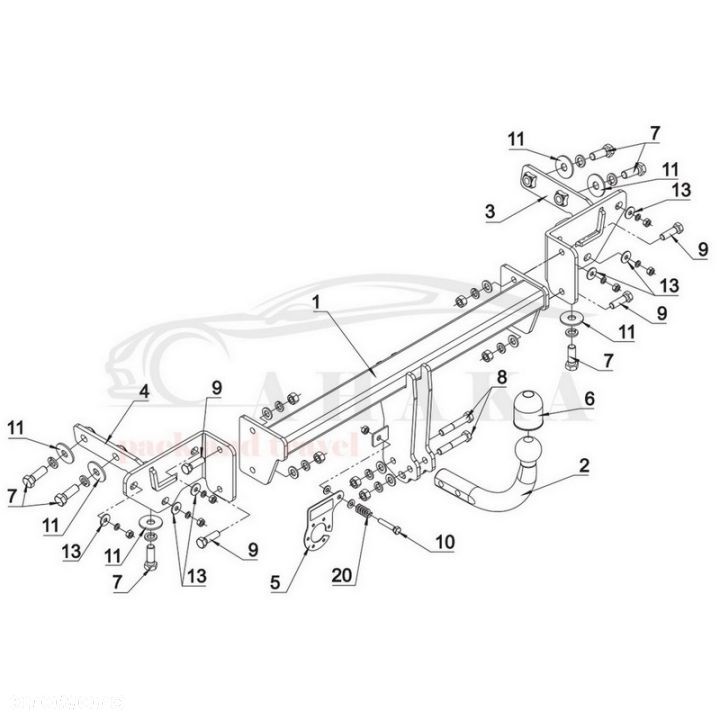 Hak Holowniczy Odkręcany Do Fiat Tipo Hatchback Od 2016 - 4