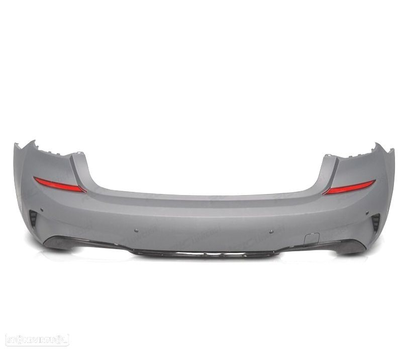 PARA-CHOQUES TRASEIRO BMW G20 19-22 LOOK M PERFORMANCE PRETO BRILHANTE PDC - 2