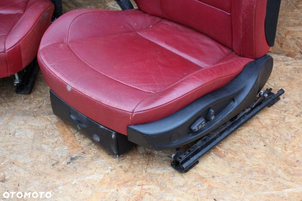 Fotele BMW e85 z4 elektryczne czerwona skóra komplet prawy lewy - 4