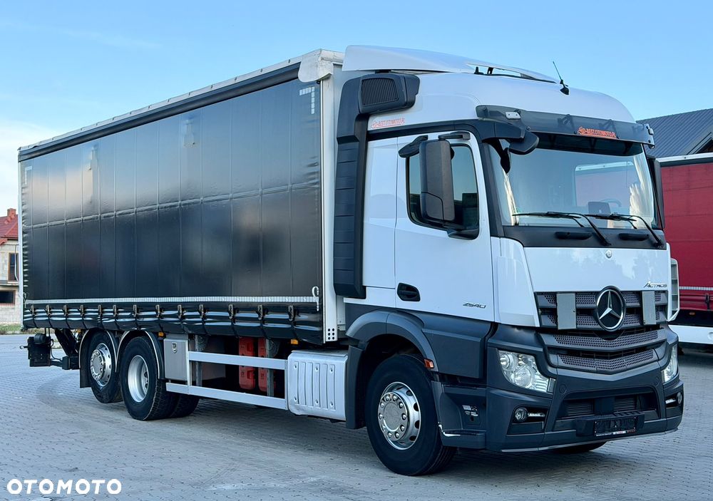 Mercedes-Benz ACTROS 2540 / FIRANKA / WINDA / 20 EUROPALET / OŚ PODNOSZONA / AUTOMAT / E6 / 2018 ROK / NISKI PRZEBIEG / SPROWADZONY - 2