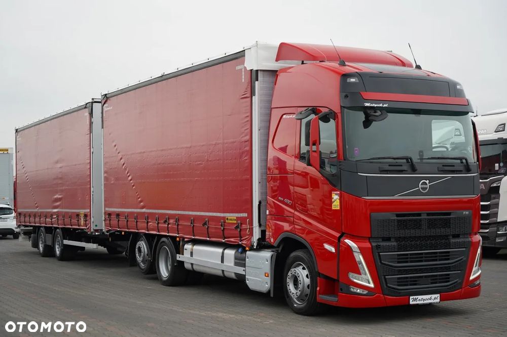 Volvo FH 460 / ZESTAW TANDEM / 120 M3 / PRZEJAZDOWY / I-SAVE / KLIMA POSTOJOWA / OŚ PODNOSZONA SKRĘTNA / WIELTON / PLANDEKA ZBROJONA /