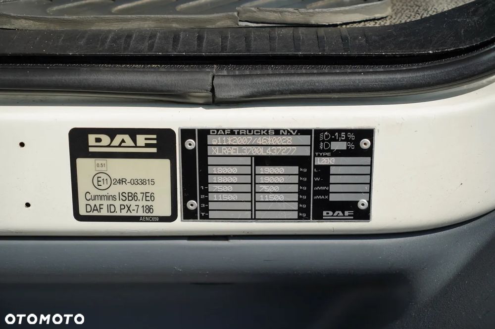 DAF LF 250 / 4X2 / SKRZYNIOWY - 7.30 + HDS HYVA HB 150XE3 / STEROWANIE RADIOWE / ROTATOR / MAX UDŹWIG: 5200 KG / EURO 6 - 37