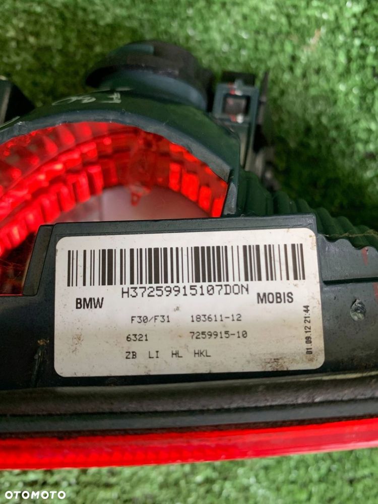 Lampa tył tylna lewa klapy bagażnika BMW 3 F30 sedan w klapę 7259915 WWA - 5