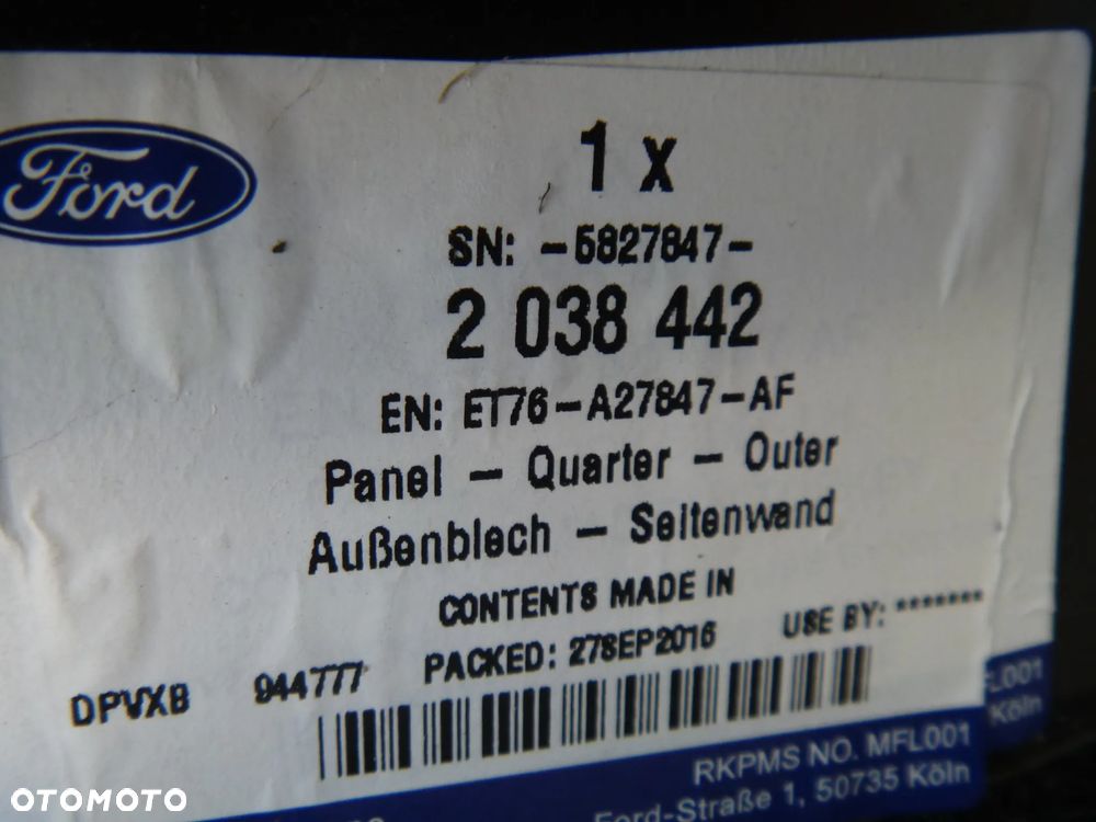 FORD TRANSIT COURIER MK2 SŁUPEK PRÓG NOWY ORYGINAŁ ET76-A27847-AF - 3