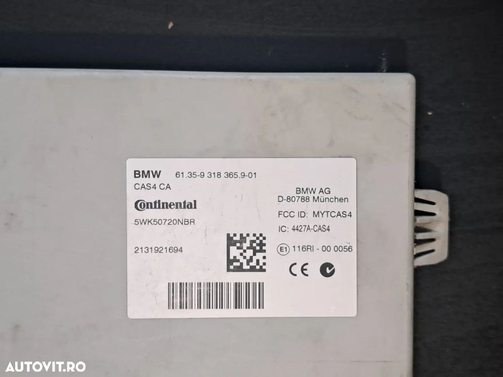 Unitate modul ECU CAS 4 Original BMW F07+LCI F10+LCI F06+LCI F12+LCI F13+LCI F01+LCI F02+LCI F03+LCI F04 F25 F26 - 6