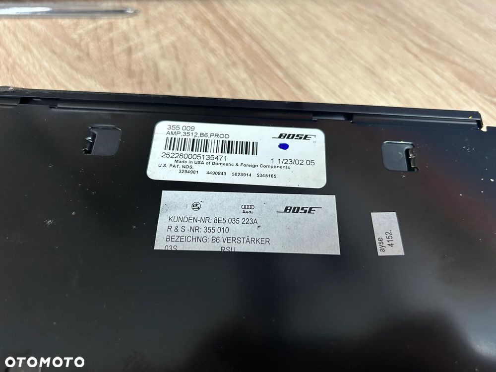 WZMACNIACZ RADIA MODUŁ  AUDIO AUDI A4 B6 SEDAN 8E5035223A WYSYŁKA !!!!! - 2