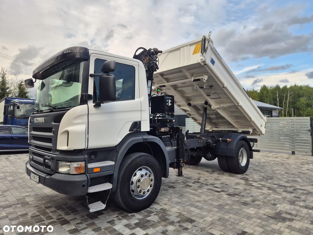 Scania P320 4x2 Wywrotka HDS ATLAS 92.2 Meiller-Kipper Euro 5 Widły Rotator - 3