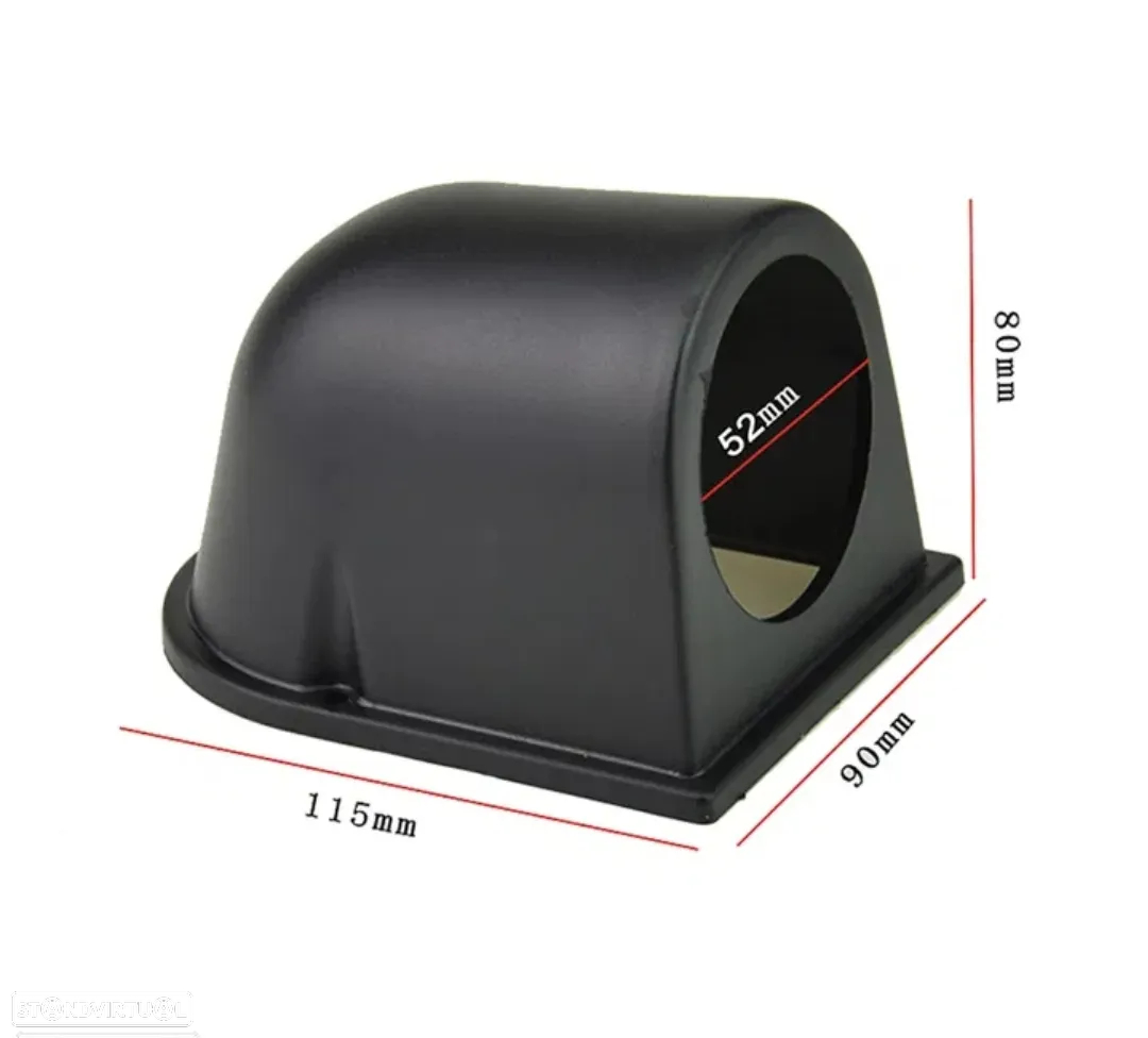 Suporte 1 manómetro 52mm - Preto - 2