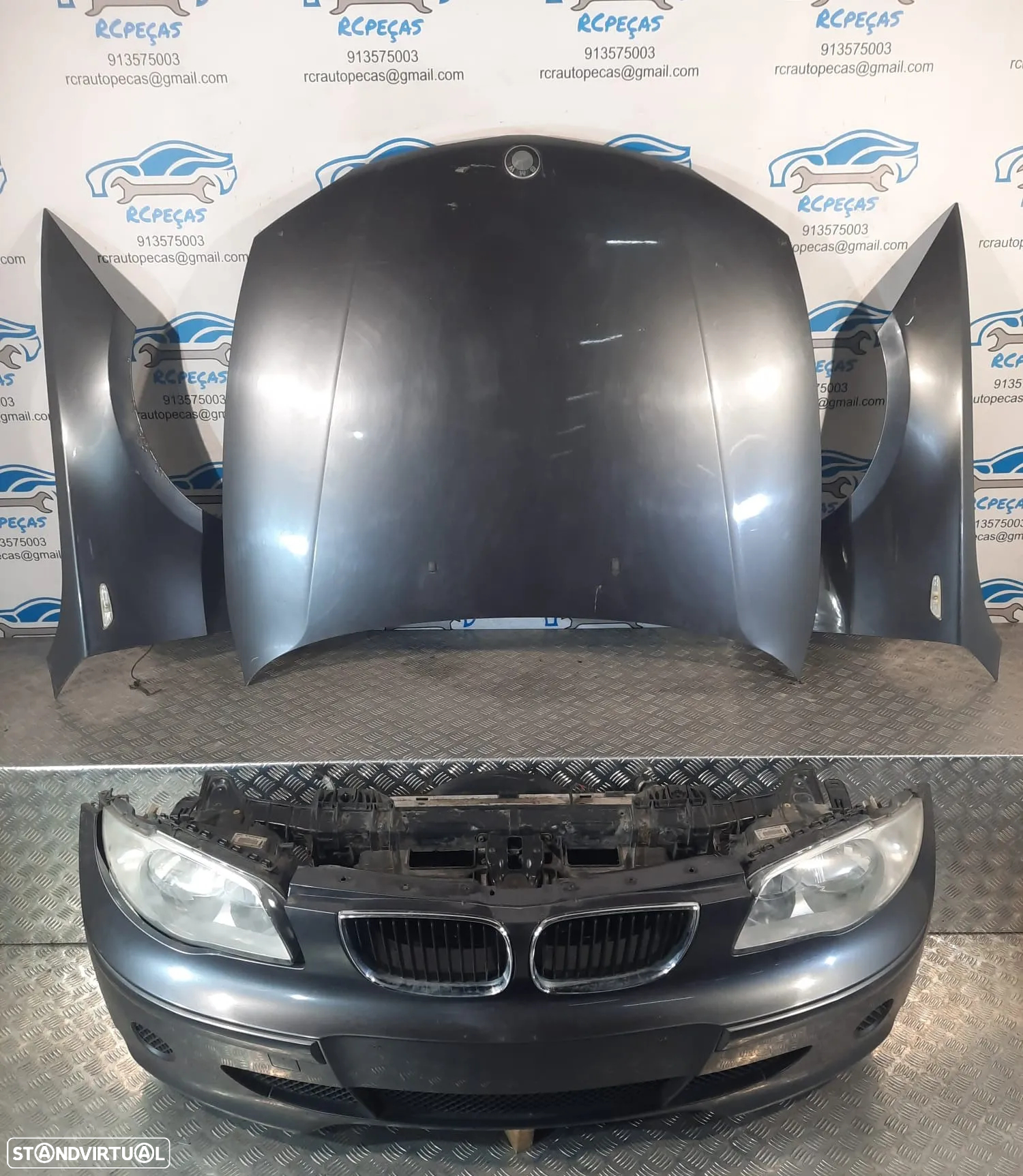 FRENTE COMPLETA BMW SERIE 1 E87 E81 PRE LCI PRE-LCI CAPOT PARACHOQUES GUARDA-LAMAS OTICAS RADIADOR VENTILADOR FRENTE FIBRA REFORÇO - 26