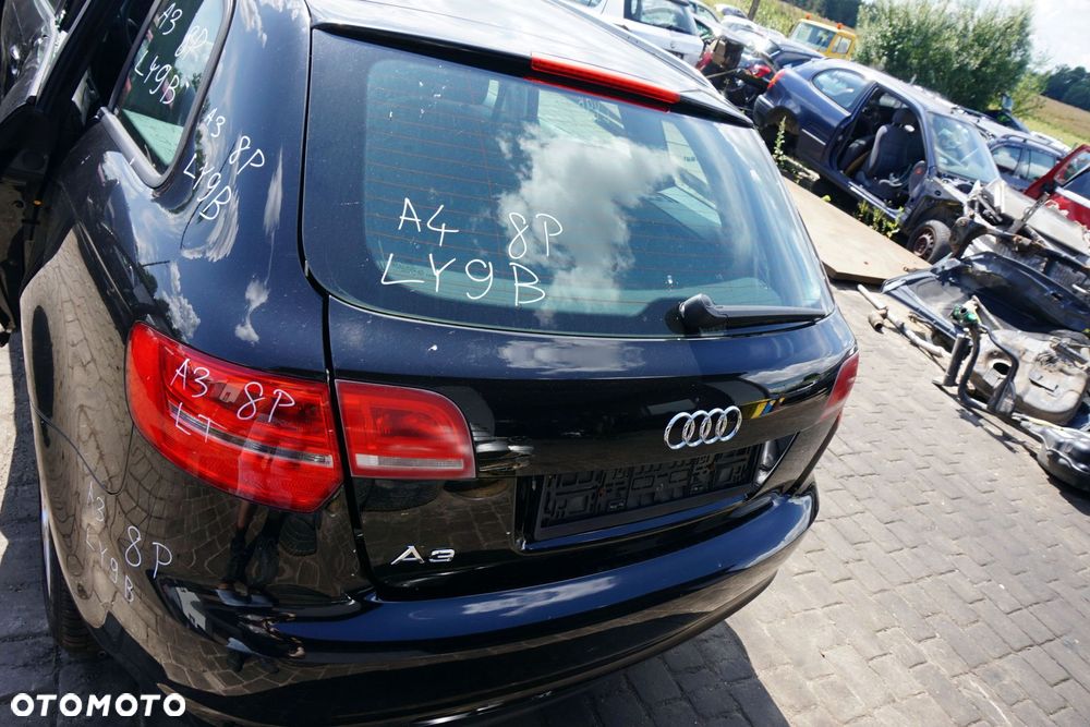 KLAPA BAGAŻNIKA TYLNA A3 8P LIFT 5D HB LY9B  CZARNY AUDI 2008-2013 - 3