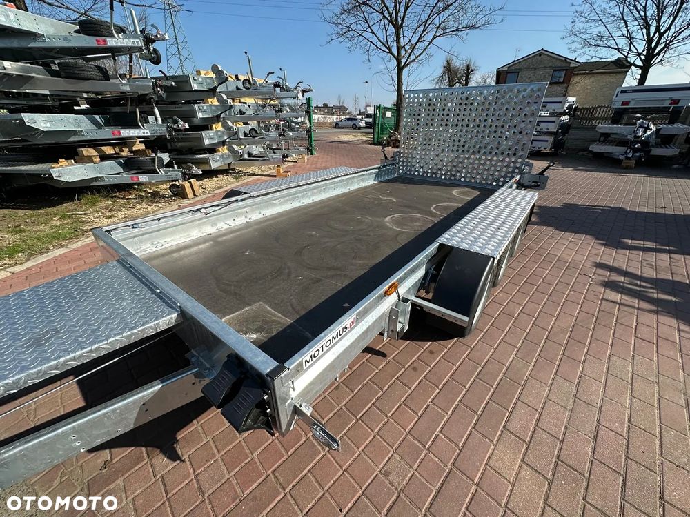 Inny Przyczepa do przewozu sprzętu budowlanego B 400/3 400x180 3500kg 3 osie pod koparke koparka walec MOTOMUS - 6