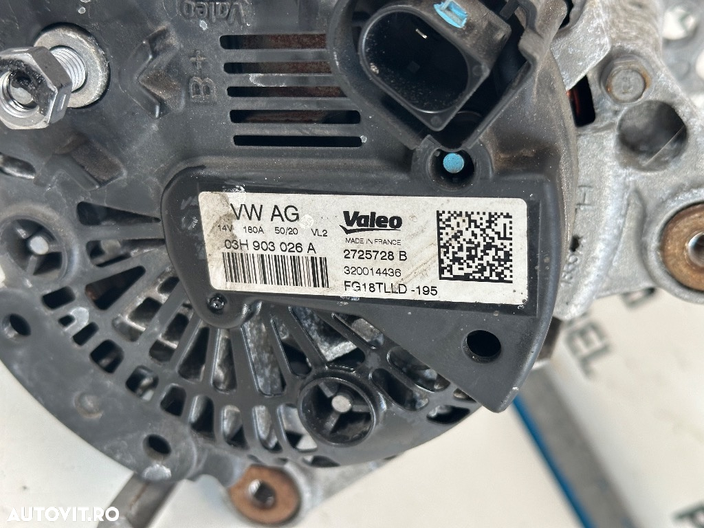 Alternator AUDI SEAT SKODA VW 03H903026A - 03H 903 026 A 2012 2013 2014 2015 2016 2017 2018 2019 2020 2021 - 4