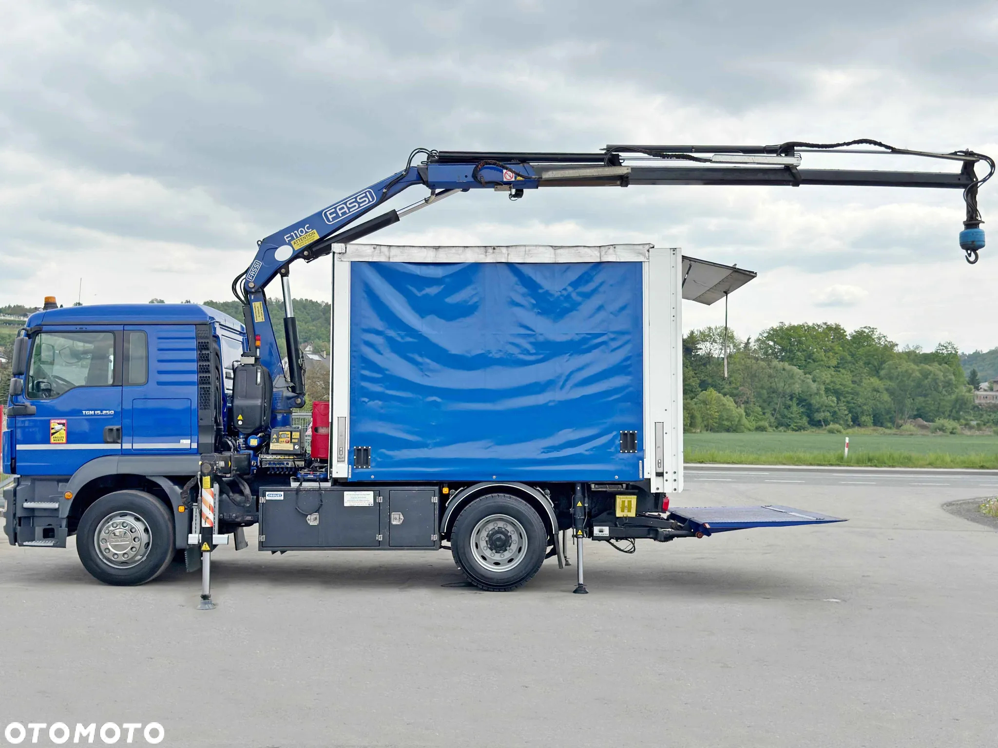 MAN TGM 15.250 PLANDEKA 3,50 m * FASSI F110AC.0.23 * STAN BDB - 5