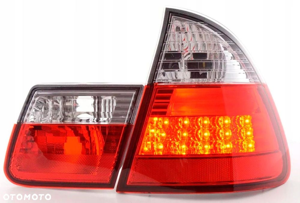lampy tyl kpl 4szt led diodowe tuning red white bmw 3 e46 kombi turing - 2