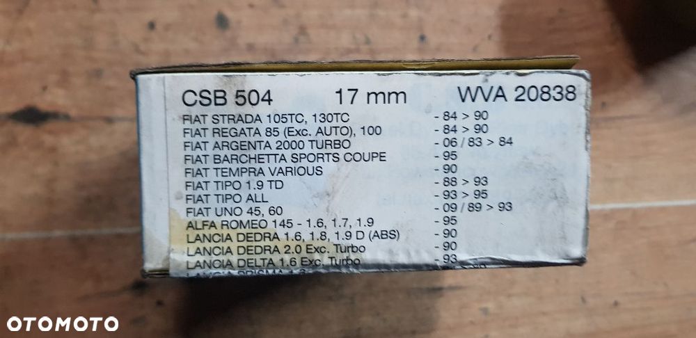 FIAT TIPO UNO  LANCIA DEDRA   KLOCKI HAMULCOWE PRZÓD - 3