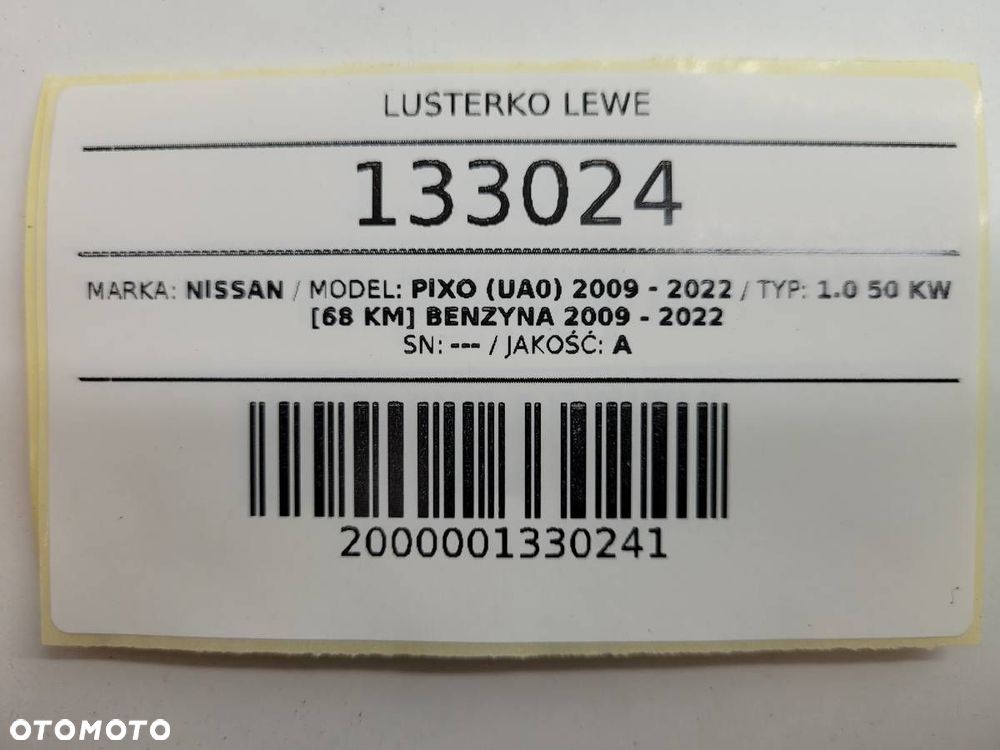 LUSTERKO LEWE MANUALNE NISSAN PIXO 2010 EUROPA - 8