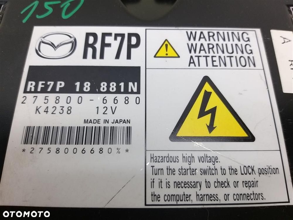 Komputer sterownik silnika Mazda 5 I 2005-2010 2,0 CIDT RF7P18881N ORYGINAŁ - 3