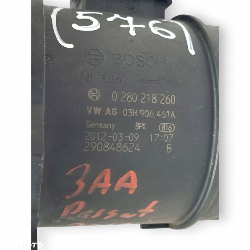 PRZEPŁYWOMIERZ VW Passat B6 CC Skoda Superb II 0280218260 03H906461A - 10