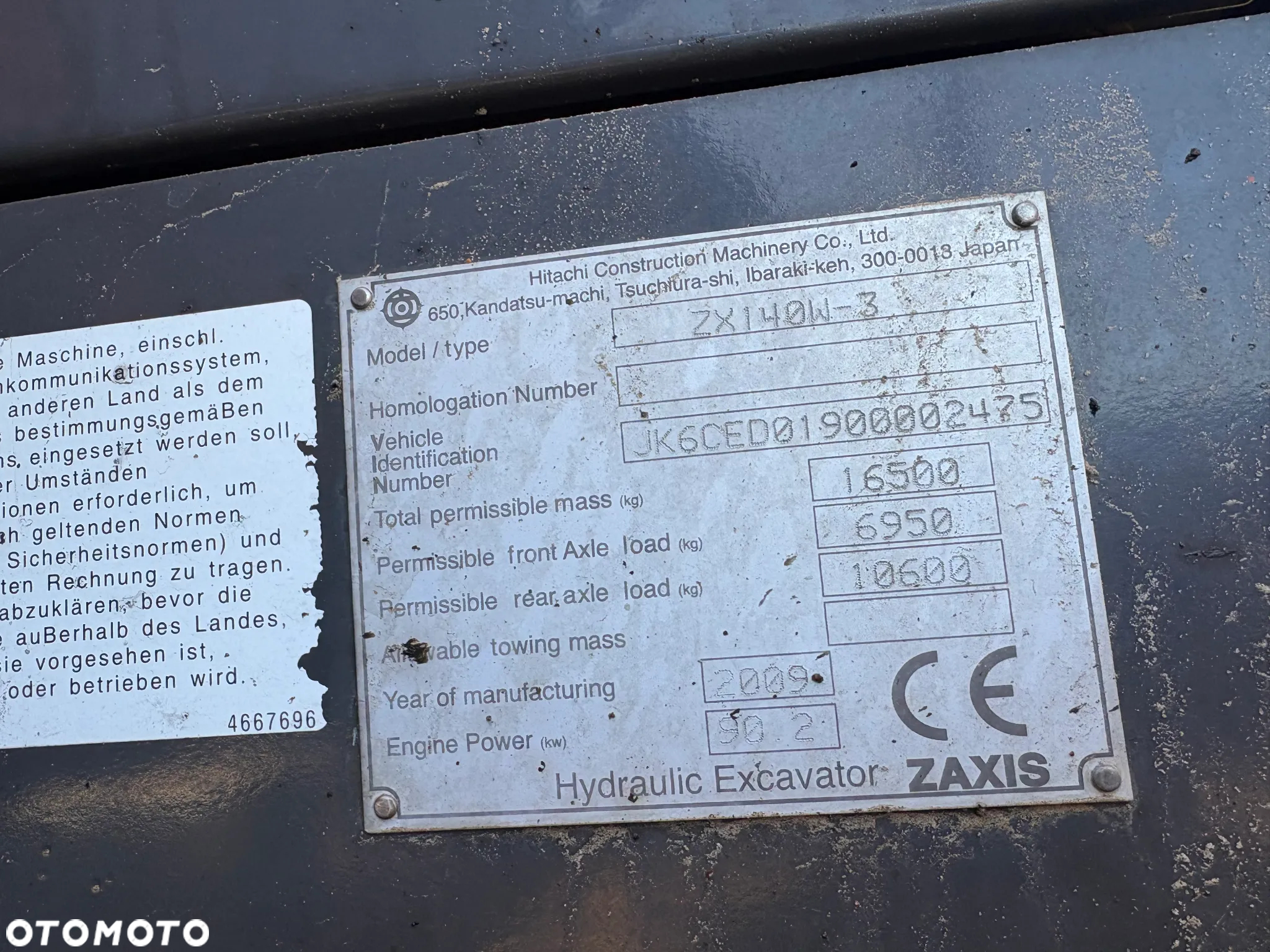 Hitachi ZX 140W-3 - 5