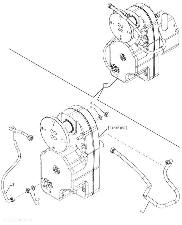 New Holland T6070 Zespol wom przod 35mm cap dia, 127mm l, grease-able 84563626 - 1