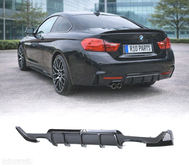 DIFUSOR BMW F32 F33 F36 LOOK M PERFORMANCE PRETO BRILHANTE - 1