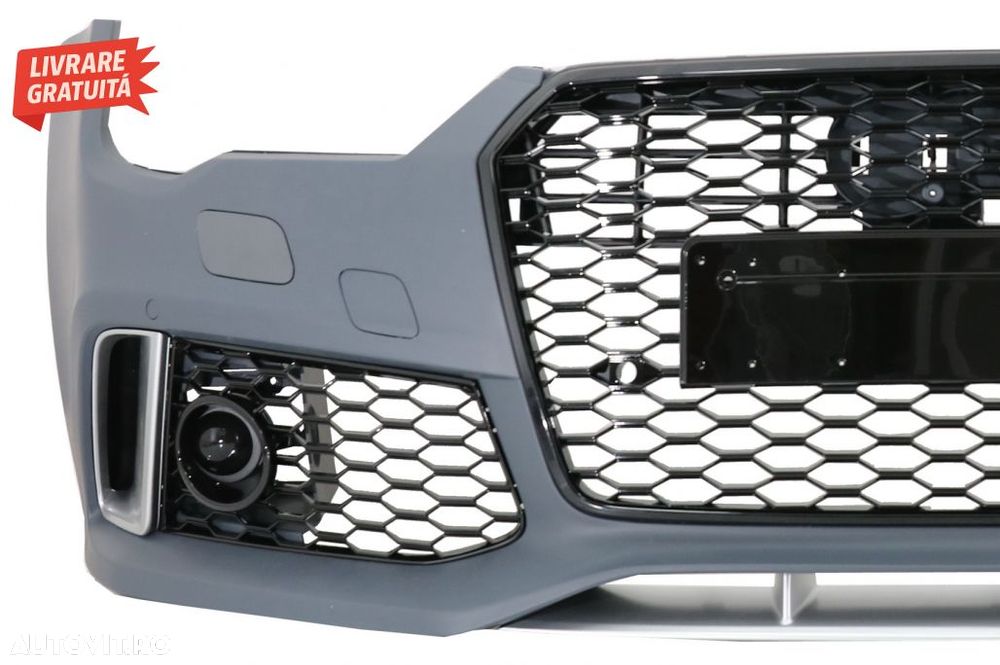 Bara Fata cu Difuzor Spate Negru si Ornamente Evacuare Audi A7 4G Facelift (2015-2- livrare gratuita - 4