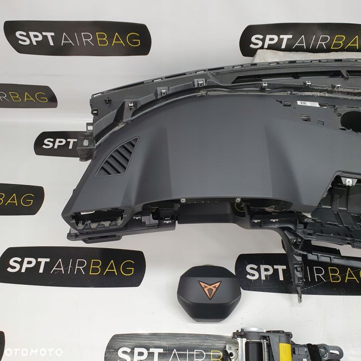 CUPRA LEON 4 IV DESKA ROZDZIELCZA KONSOLA KOKPIT PULPIT PODUSZKI AIRBAG AIR BAG PASY KIT SET - 2