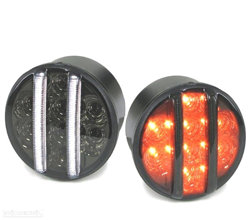 PISCAS DIANTEIROS PARA JEEP WRANGLER JK 07- LED PRETO FUMADO - 5
