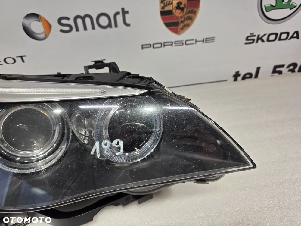 BMW E60 / E61 07- LIFT PRAWY BI-XENON NIESKRĘTNY BLACK PRAWA LAMPA PRZEDNIA PRZÓD , NR 7177740 / 7177740-06 / A8717774006 , NR AUKCJI LPP189 - 7