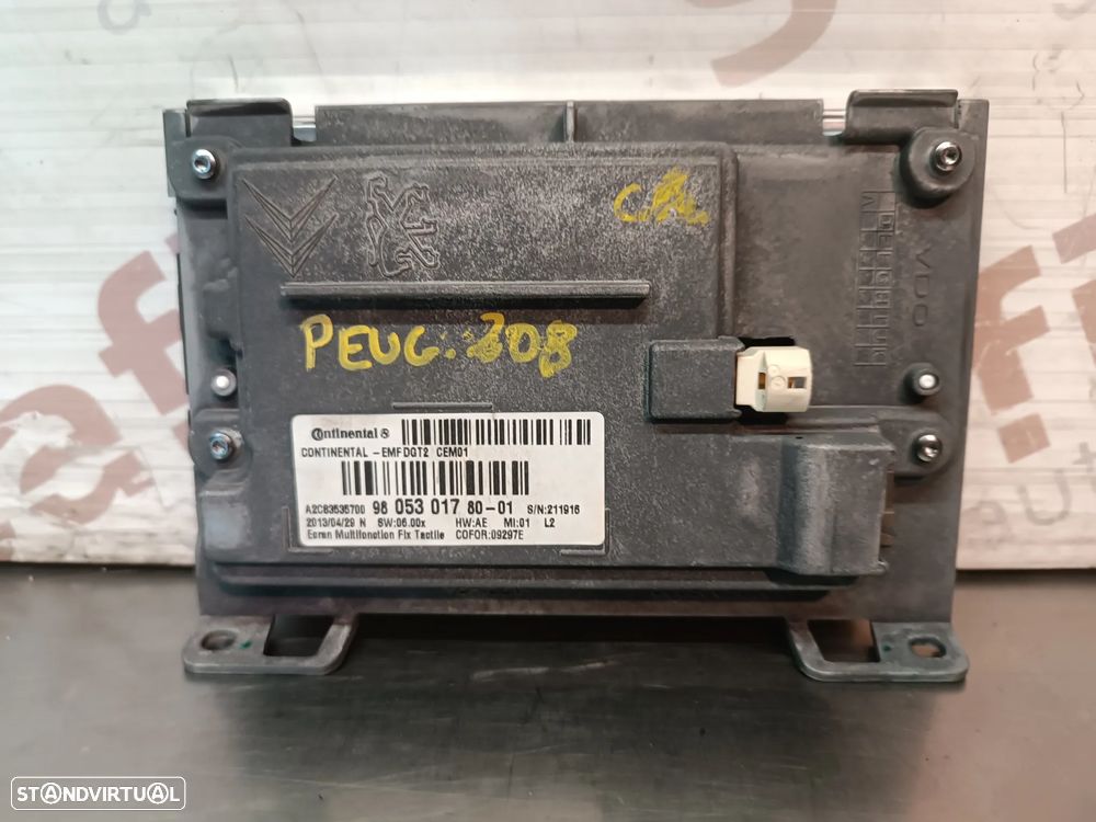 ECRÃ / DISPLAY MULTIFUNÇÕES NAVEGAÇÃO PEUGEOT 208 / 2008 9805301780 - 01 A2C83535700 - 4