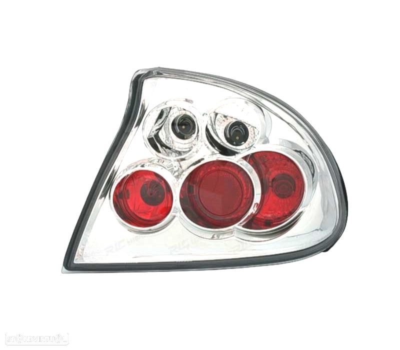 FAROLINS TRASEIROS PARA OPEL TIGRA 94-00 VERMELHO CROMADO - 2