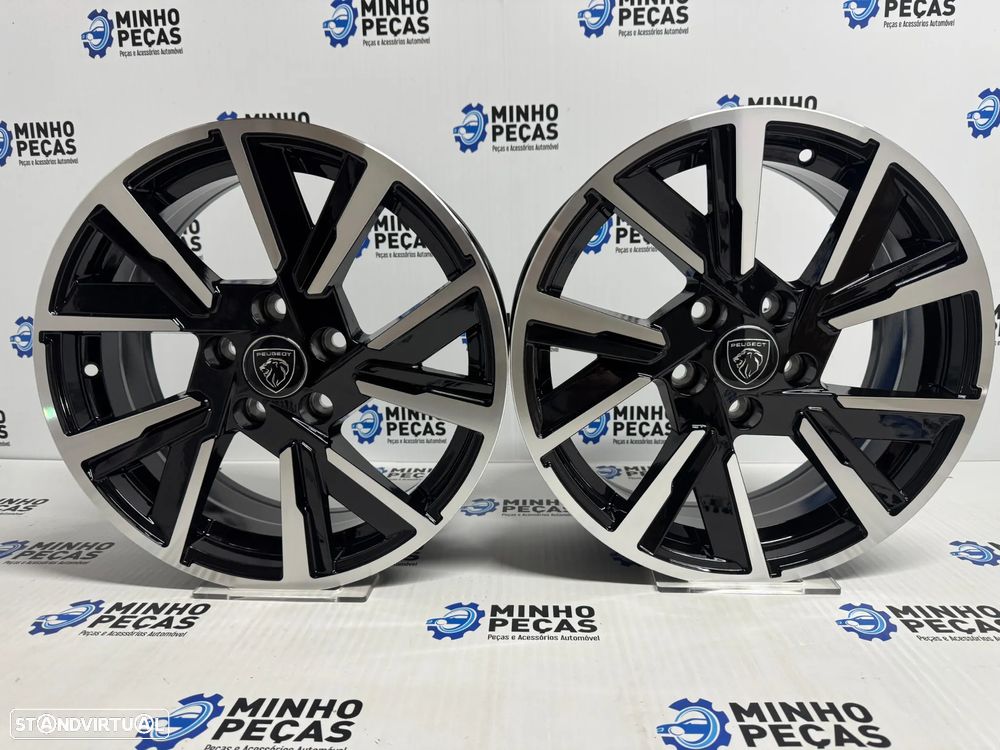 Jantes Look Peugeot 308 em 16 (5x108) preto e polido - 1
