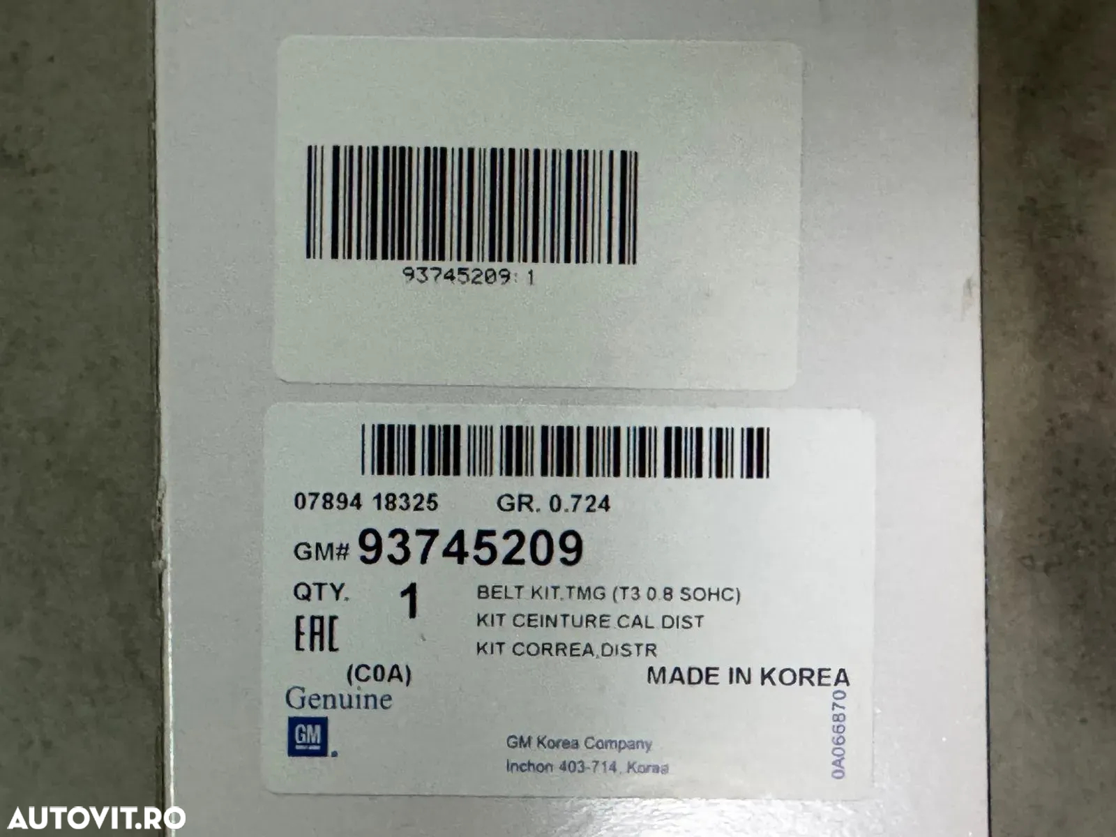 93745209 | Kit Distributie OEM | Chevrolet Spark - 2