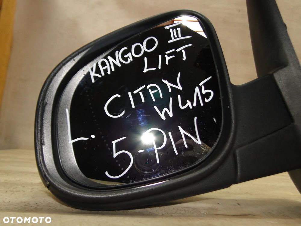 RENAULT KANGOO III 3 LIFT MERCEDES CITAN LUSTERKO LEWE 5 PIN EUROPA 14-21r - 2