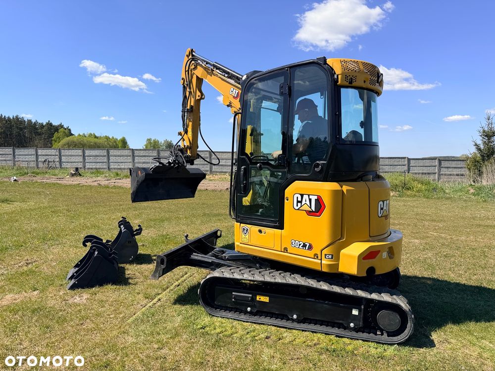 Caterpillar Minikoparka Cat 302.7 3xłyżki Skarpowa hydrL\P dodatkowe linie hydrauliczne szybkozłącze Gąsienice jak Nowe WIDŁY WIERTNICA za dopłatą - 6