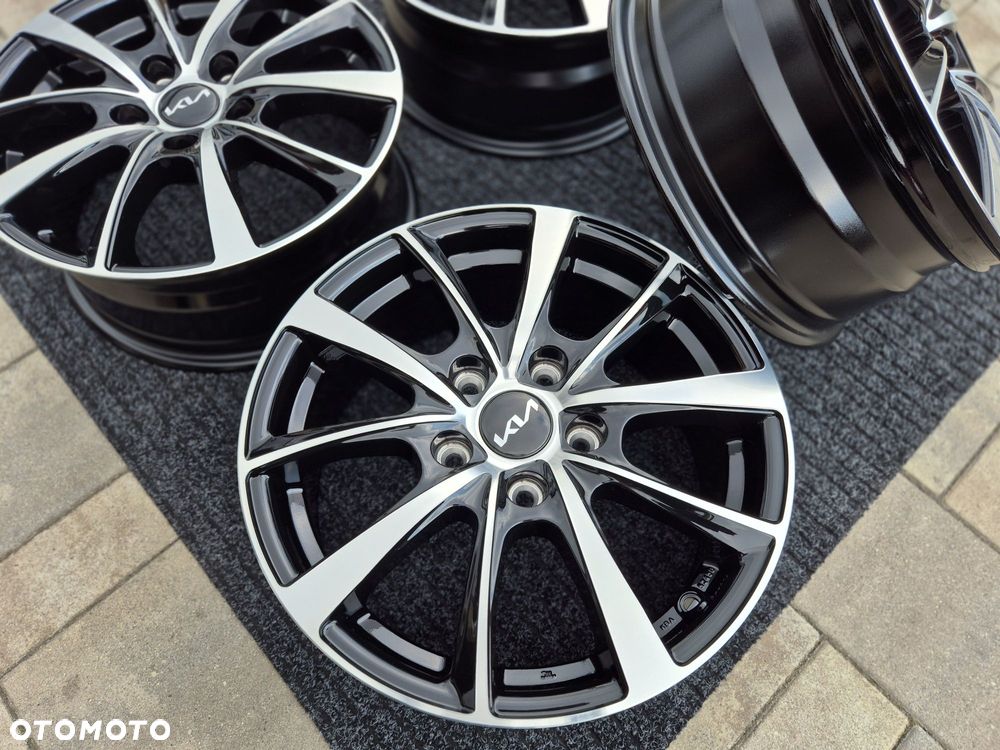 KIA 16 " Felgi Nowe 5x114,3 Ceed Cerato Soul Pro Cee'd alufelgi Czarny / Poler - 5