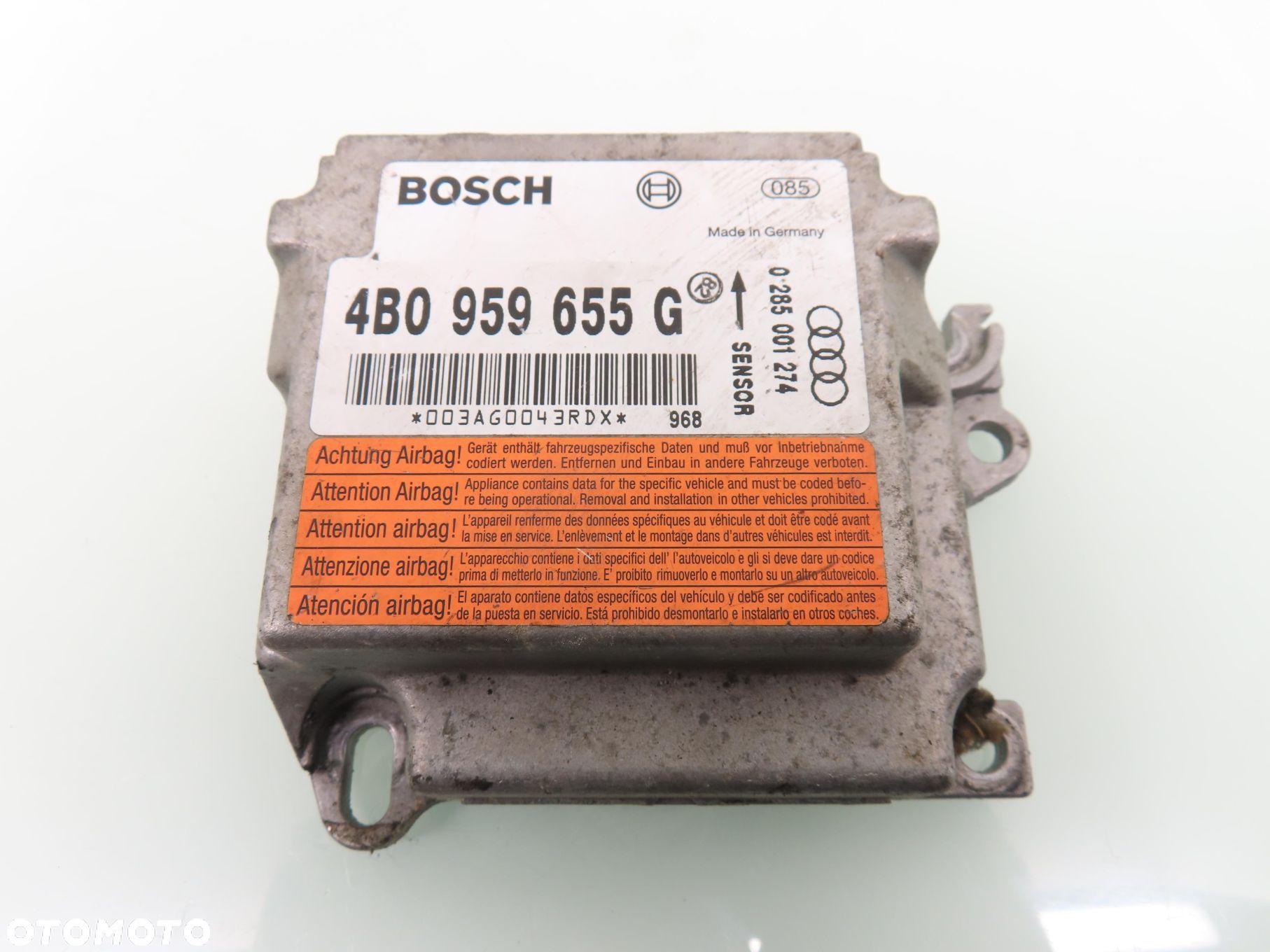 MODUŁ AIRBAG AUDI A6 C5 4B0959655G 0285001274 - 1